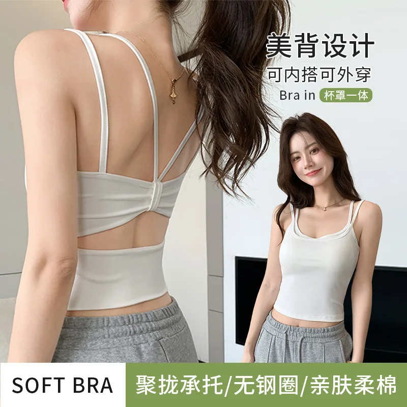 قمصان صغيرة مزيفة للنساء في الصيف بقصة ضيقة وتنحيف مع وسادة صدر من الداخل مقترنة مع بلوزة فتاة حارة