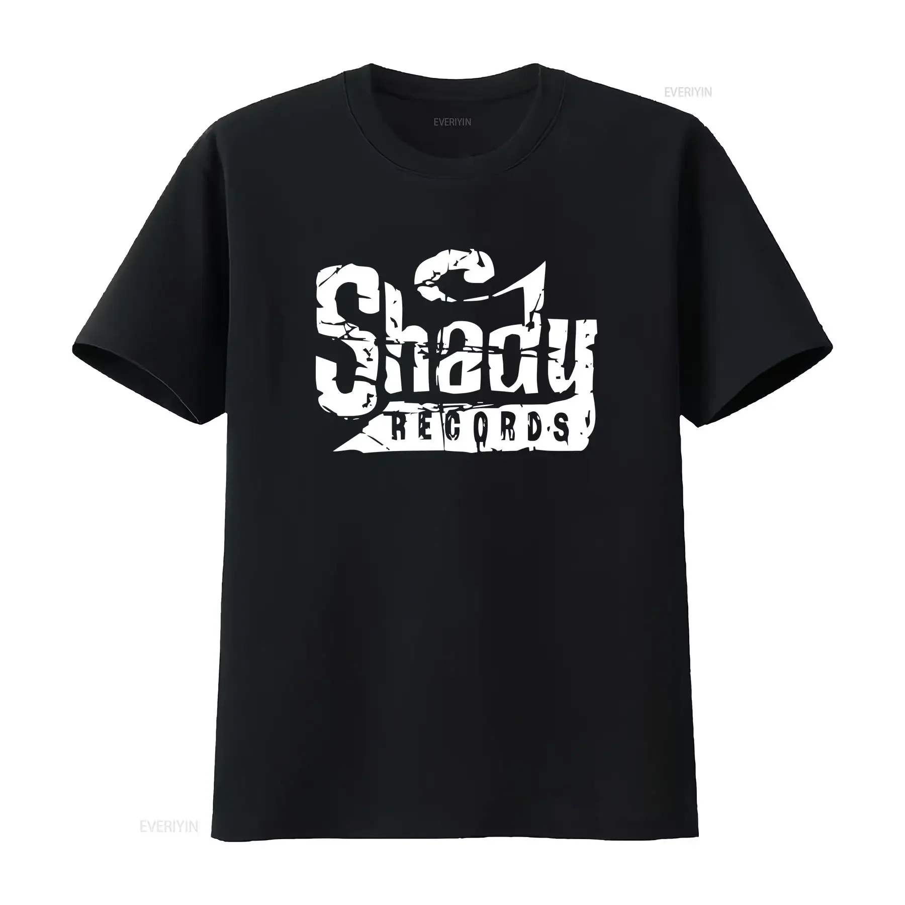 SHADY RECORDS Logo T-shirt Slanke Eminem Dr Dre D12 Hip Hop Concert Tour S 6XL vintage Gewassen Comfortabele designer kleding