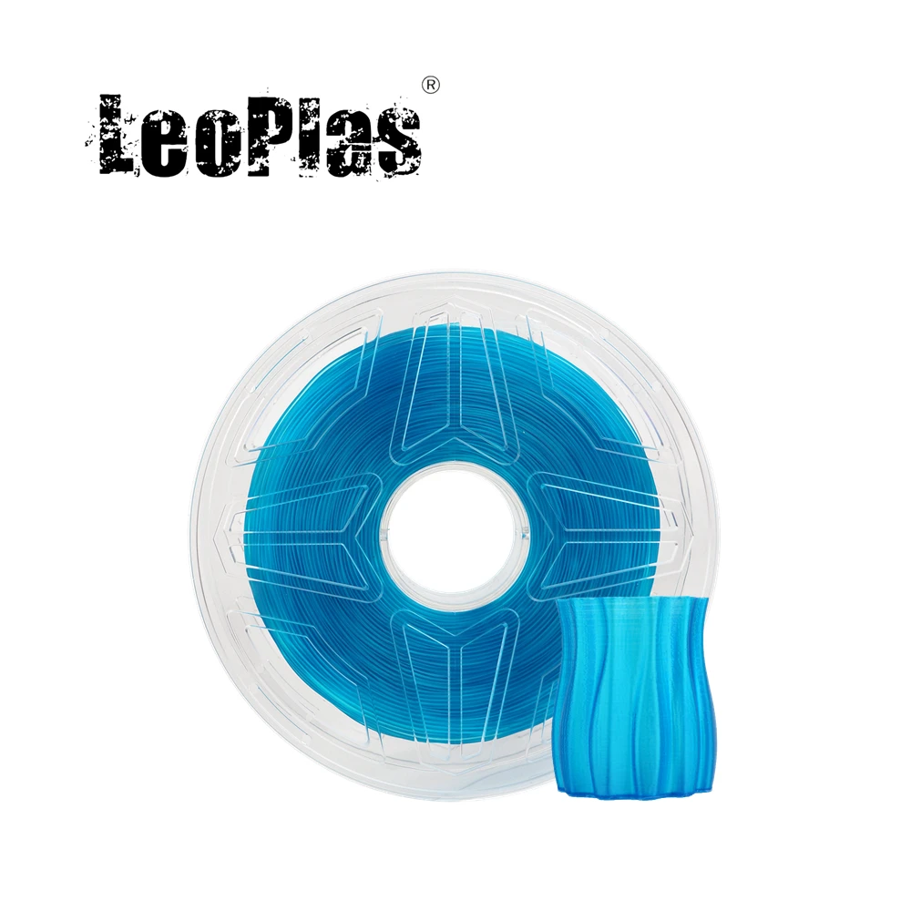 

LeoPlas Clear Blue PETG Filament Transparent 1.75mm 1kg For 3D Printer Consumables Printing Supplies Plastic Material