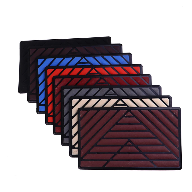 Universal Car Floor Pads Anti-skid Pedal Mat Interior Accessories Heel Foot Mat Pedal Cover Black PVC Universal Car Mat