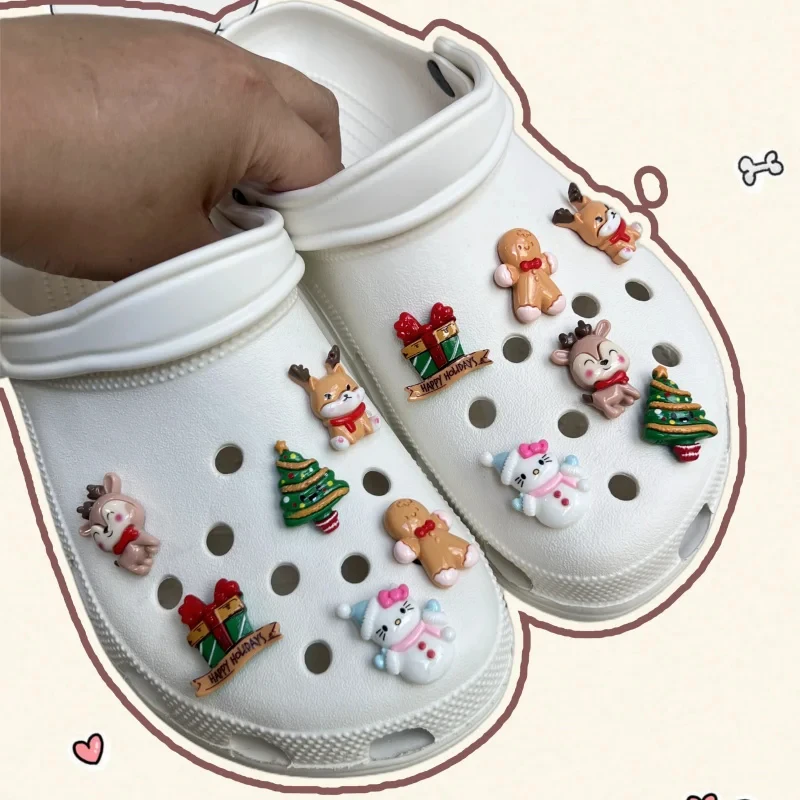 New Christmas Series ABS Shoes Charms Set for Clogs and Sandal Decoration  DIY Accessories for Personalized Footwear Party Gifts