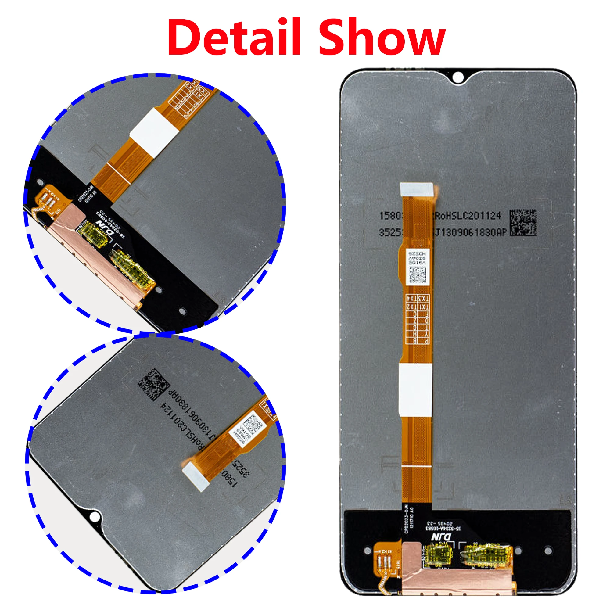 Original For vivo Y72 5G Touch Screen Full With Frame  V2041 V2060 LCD Display Phone Repair Digitizer Assembly Replacement Parts