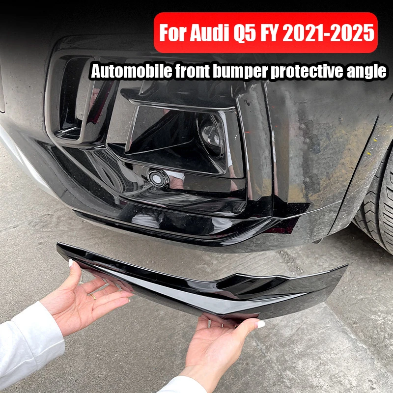 

For Audi Q5 FY 2021 2022 2023 2024 2025 Front bumper crash frame lights up and black exterior modification parts