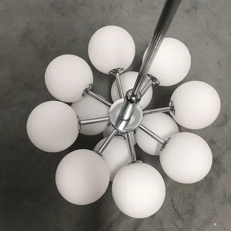 Modern Luxury Glass Chandelier Pendant Light for Living Room Dining Table Restaurant Indoor Lighting Decor Hanging Lamp