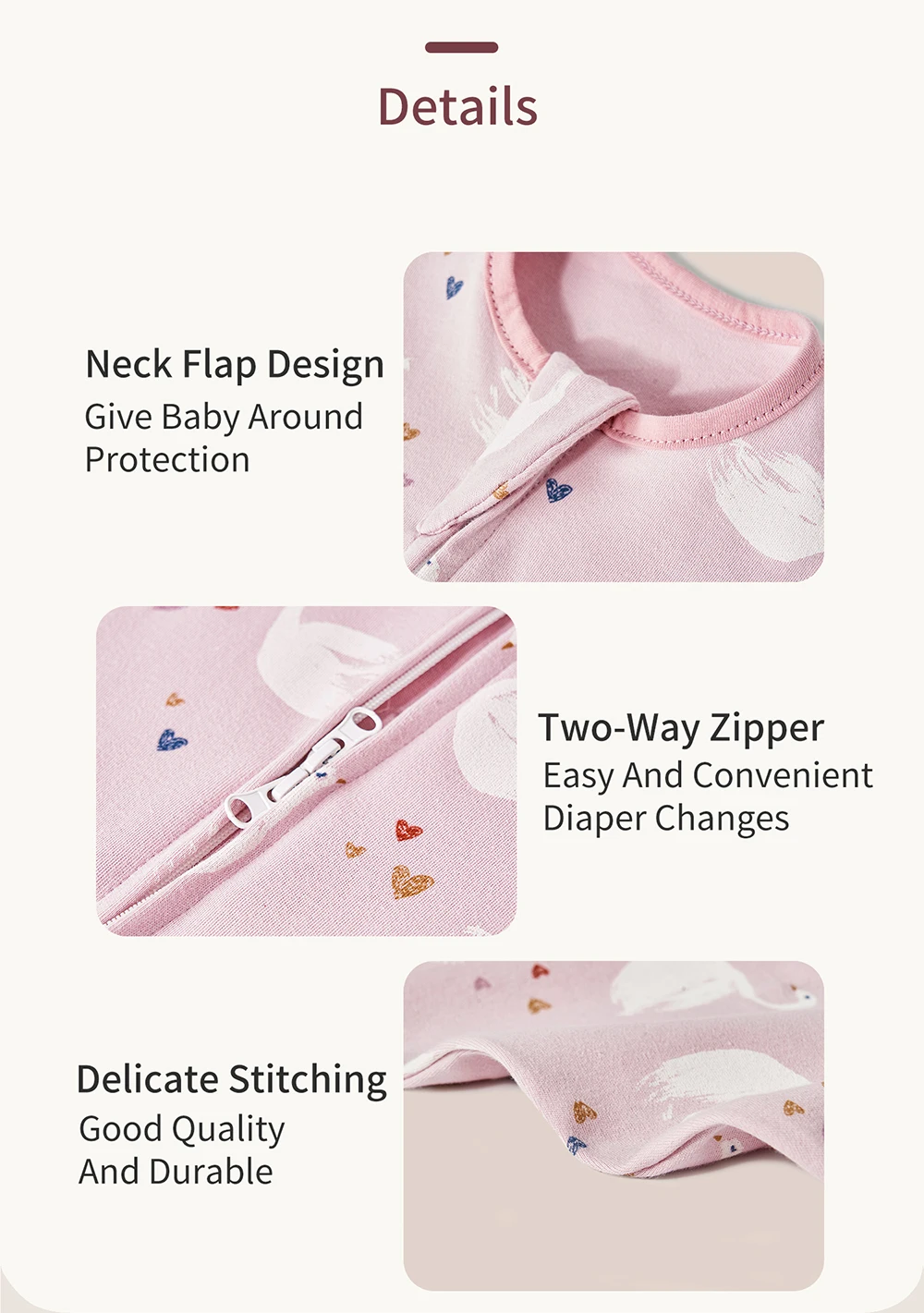 INSULAR 아기 면화 침낭 신생아 충격 방지 Sleepsacks 제기 손 항복 담요 유아 만화 Anti-startle Jump