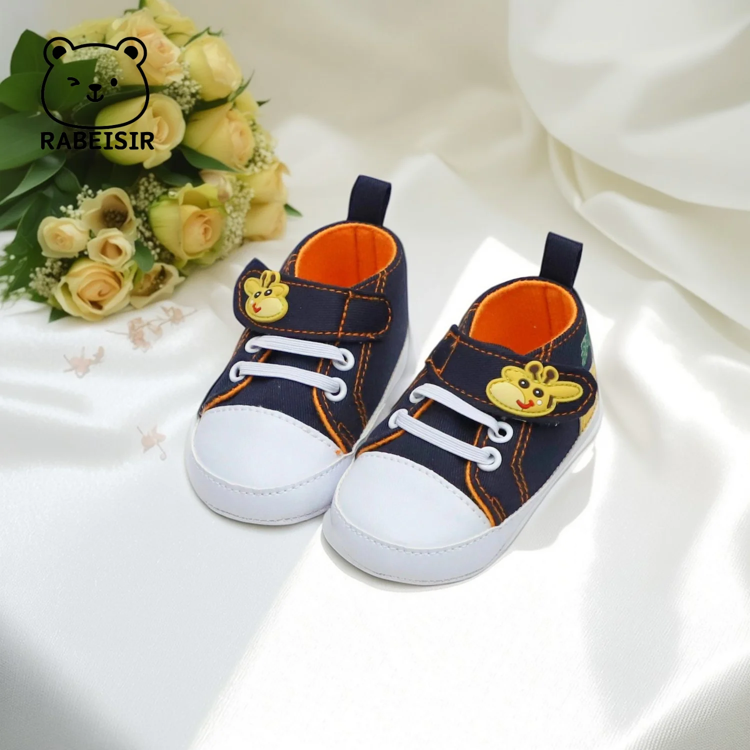 الرجال والنساء طفل حذاء قماش 0-18 أشهر طفل حذاء طفل صغير الكرتون حذاء قماش لينة وحيد عدم الانزلاق