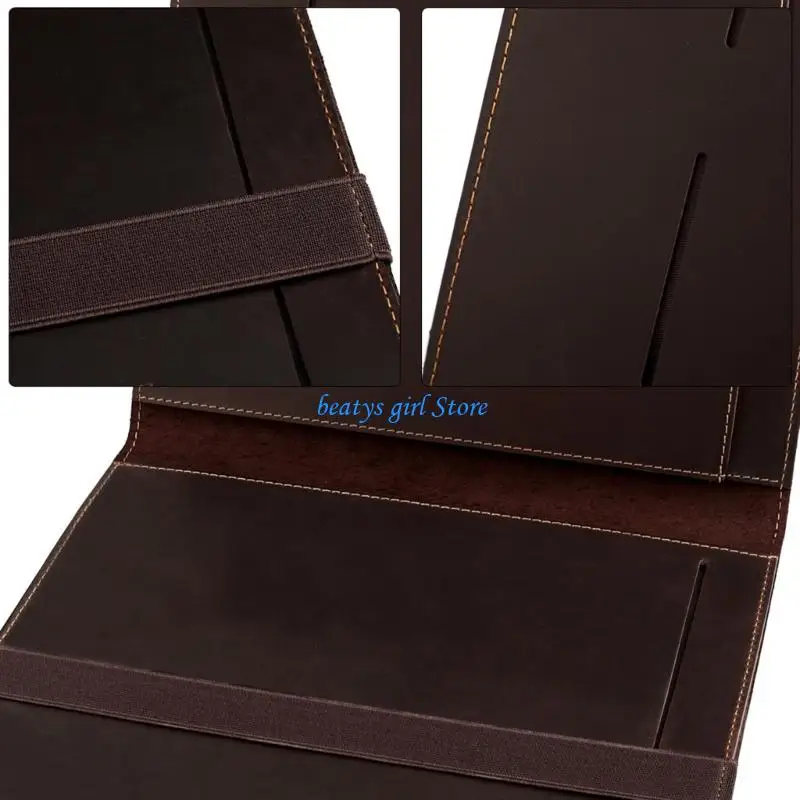 

C7AB Waterproof Document Organizers Business Portfolios Case with Protective Layer Notebook Folder PU Leather Texture