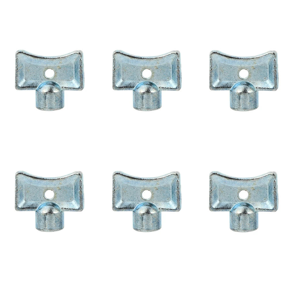 

6pcs Zinc Alloy Radiator Vent Keys Exhaust Valve Tools Corrosion Resistant Plumbing Accessories For Water Filled Radiators