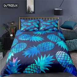 Luxury 3D Pineapple Print Home Living Comfortable Duvet Cover Pillowcase Kid Bedding Set Queen and King EU/US/AU/UK Size