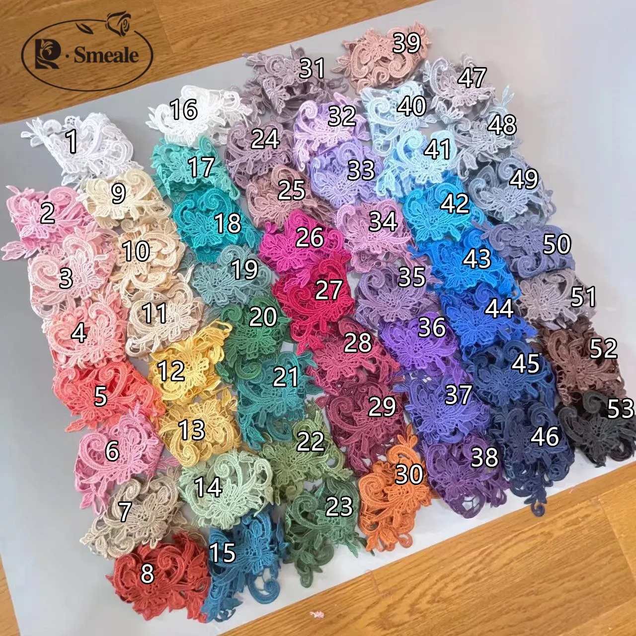 Europäischer Stil, handgenähte, wasserlösliche Spitzenstickerei für Hochzeitskleider, Bildapplikation, handgefertigte DIY-Bekleidungsaccessoires – Detail 2