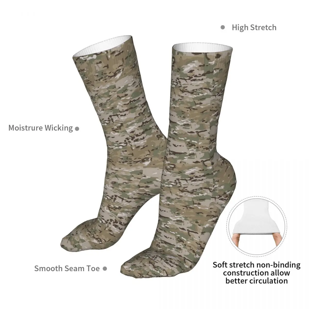 Multicam Socks Men Women Fashion Camouflage Military Socks Crazy Spring Summer Autumn Winter Socks Gifts