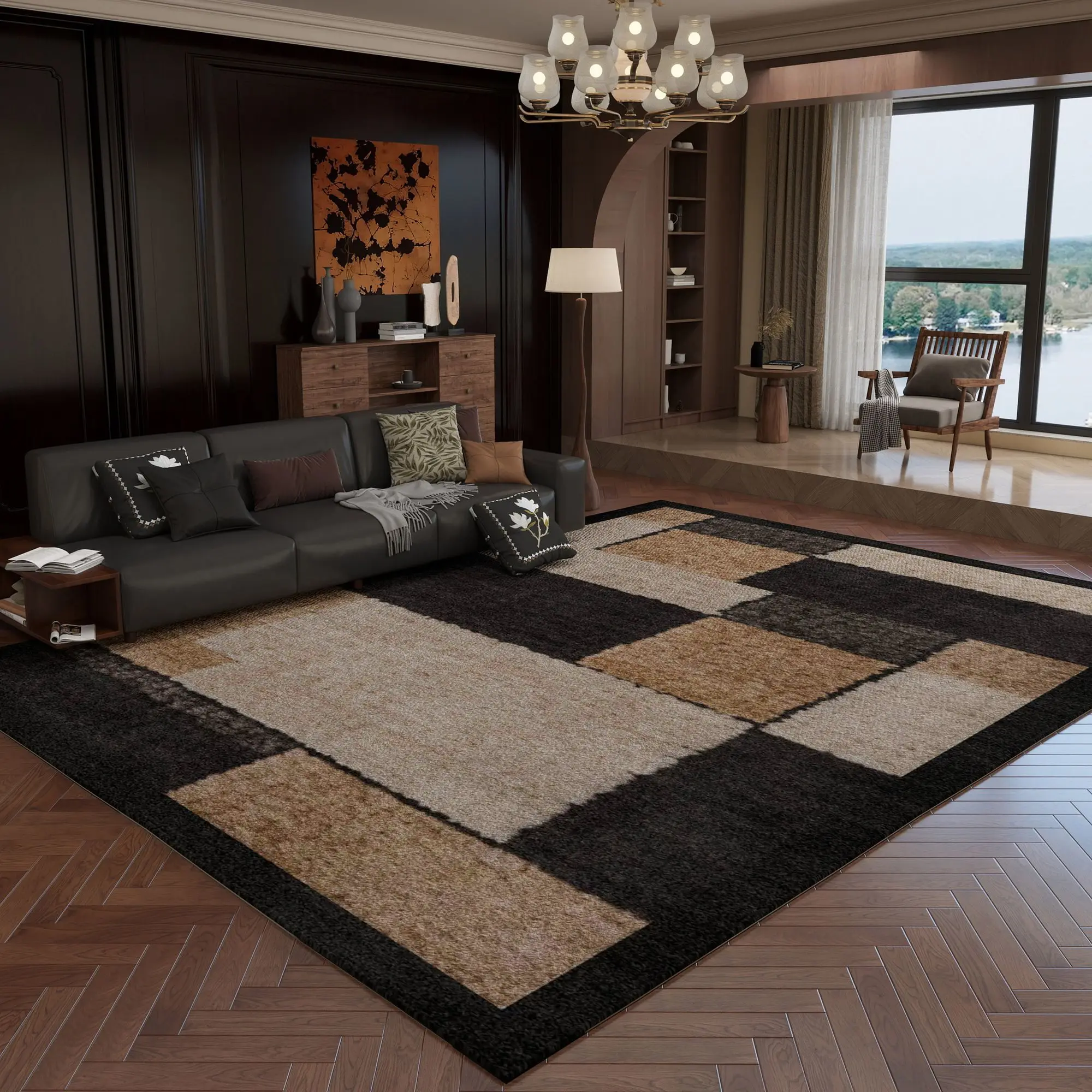 

Premium Living Room & Bedroom Area Rug Set: Elegant Sofa and Bedside Large Mat Carpets for Living Room Moderne Home Dekoration