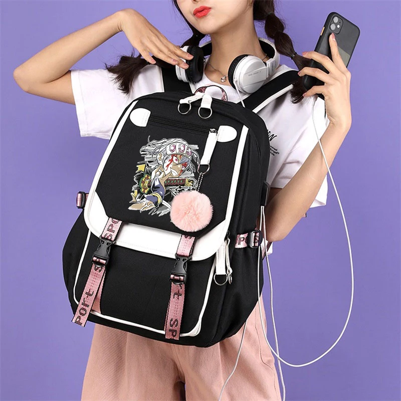 Manga Demon Slayer Casual Bags Teens Canva Bag High School Student Bags Street Style Girls Travel Demon Slayer Notebook Bags Boy