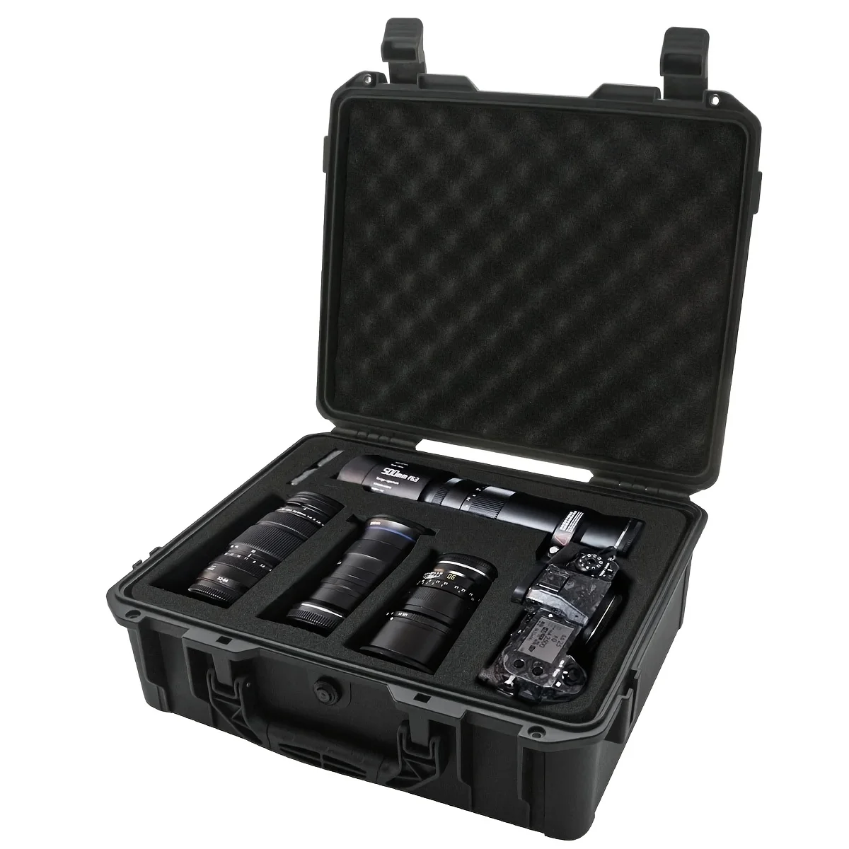 Portable Safety Storage Box Industrial Shockproof Box Camera/Tool Equipment Organizer Handbag with DIY Internal Grid Cotton