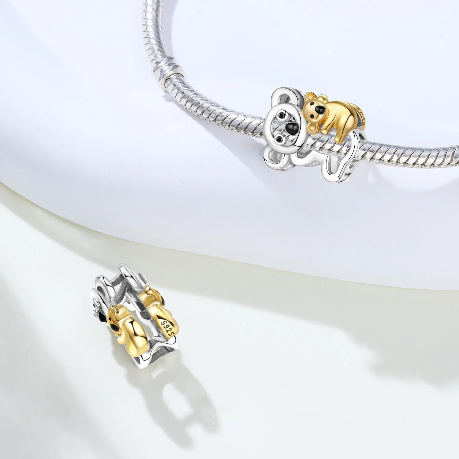 

PANPOKI 925 Sterling Silver Colored Koala Animals Pendant Beads Original Pendants Bracelet Charm Jewelry Party DIY Trendy Gifts