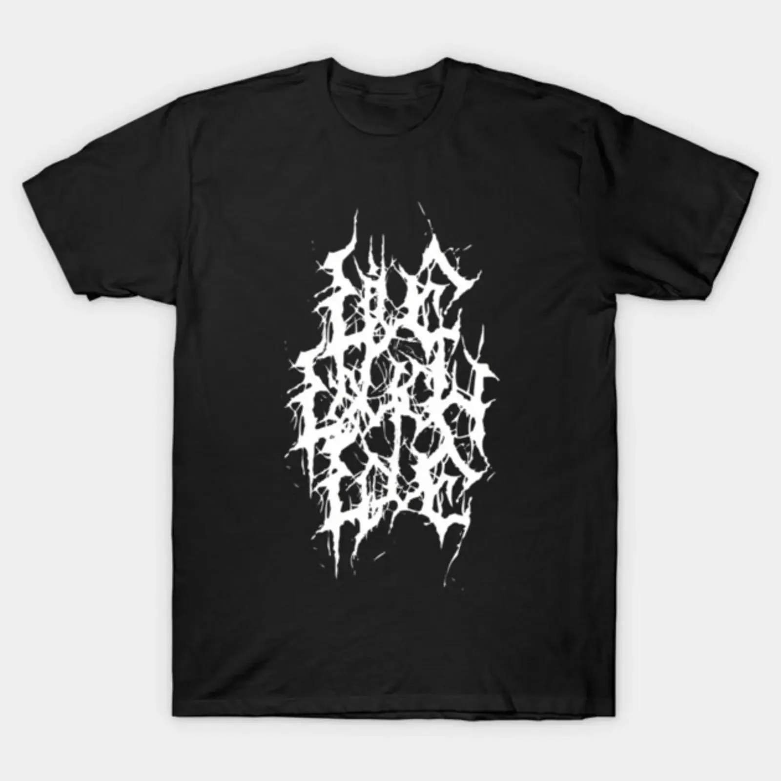 Live Laugh Love Parody Black Metal Logo Dark Humor T Shirt vintage Washed fashion Soft Top For Everyday Wear streetwear