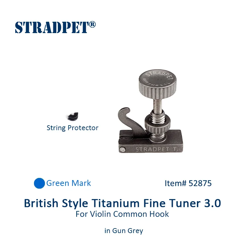 STRADPET British Style Titanium Fine Tuner3.0/3.1 for violin, Violin Accessories