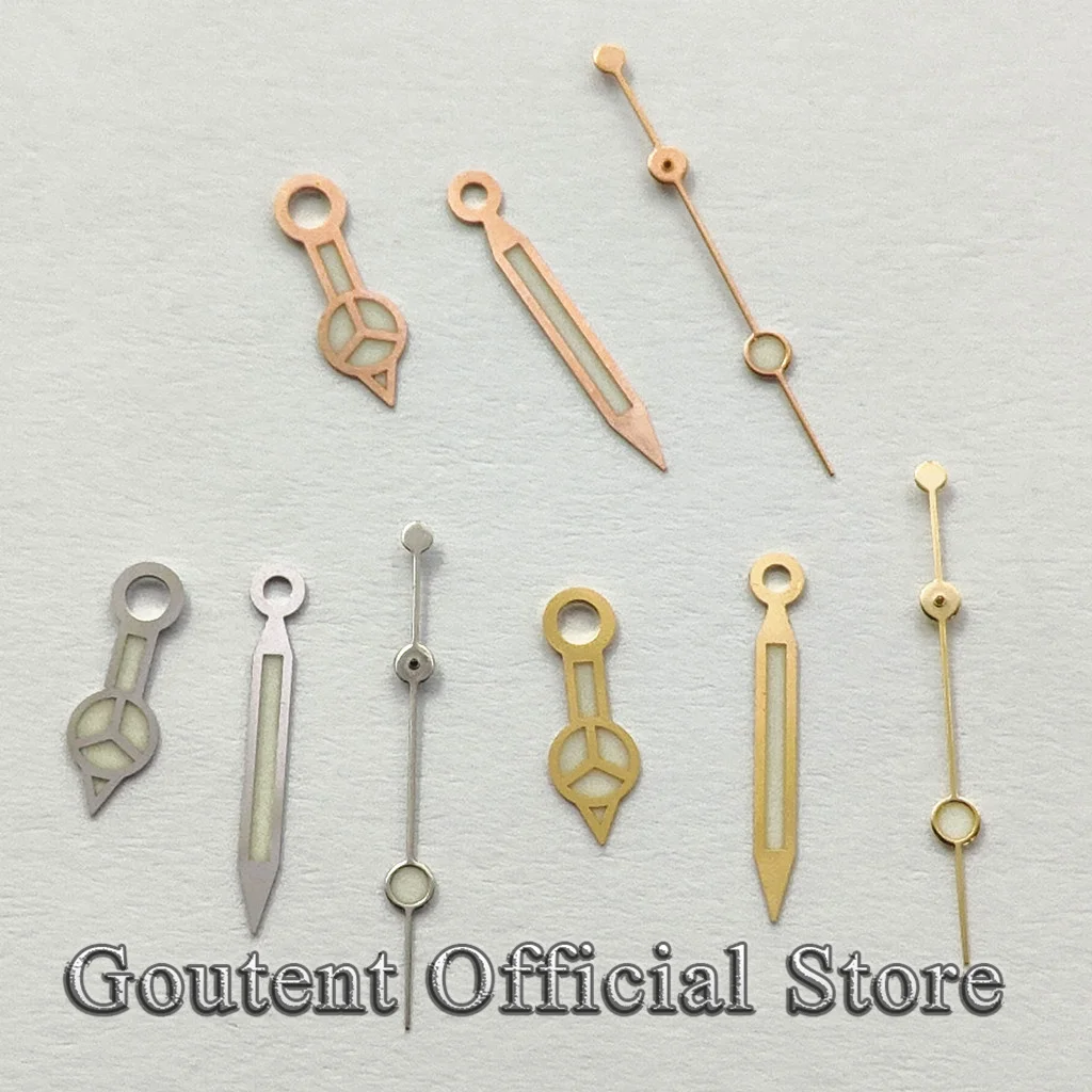 Goutent New gold silver rose gold watch hands green luminous watch hands suitable for VH31 movement image 4