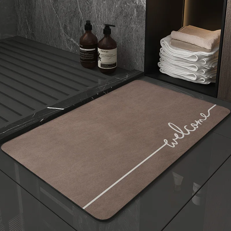 Simple Diatom Mud bathroom Non-Slip Absorbent Carpet