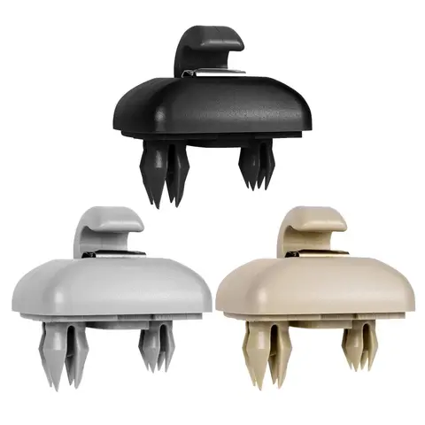 아우디 A4 S4 A5 S5 Q3 Q5 TT 8U용 2개 0857562 자동차 차양 선 바이저 리테이너 후크 블랙 그레이 베이지 패스너 클립 홀더 브래킷