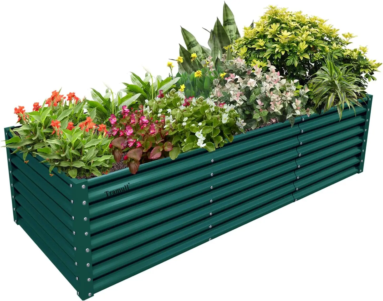 1 Pack 8x3x2FT Galvanized Raised Garden Bed Kit Retangular Metal Ground Planter Box Outdoor Bottomless Planter Raised Beds for V