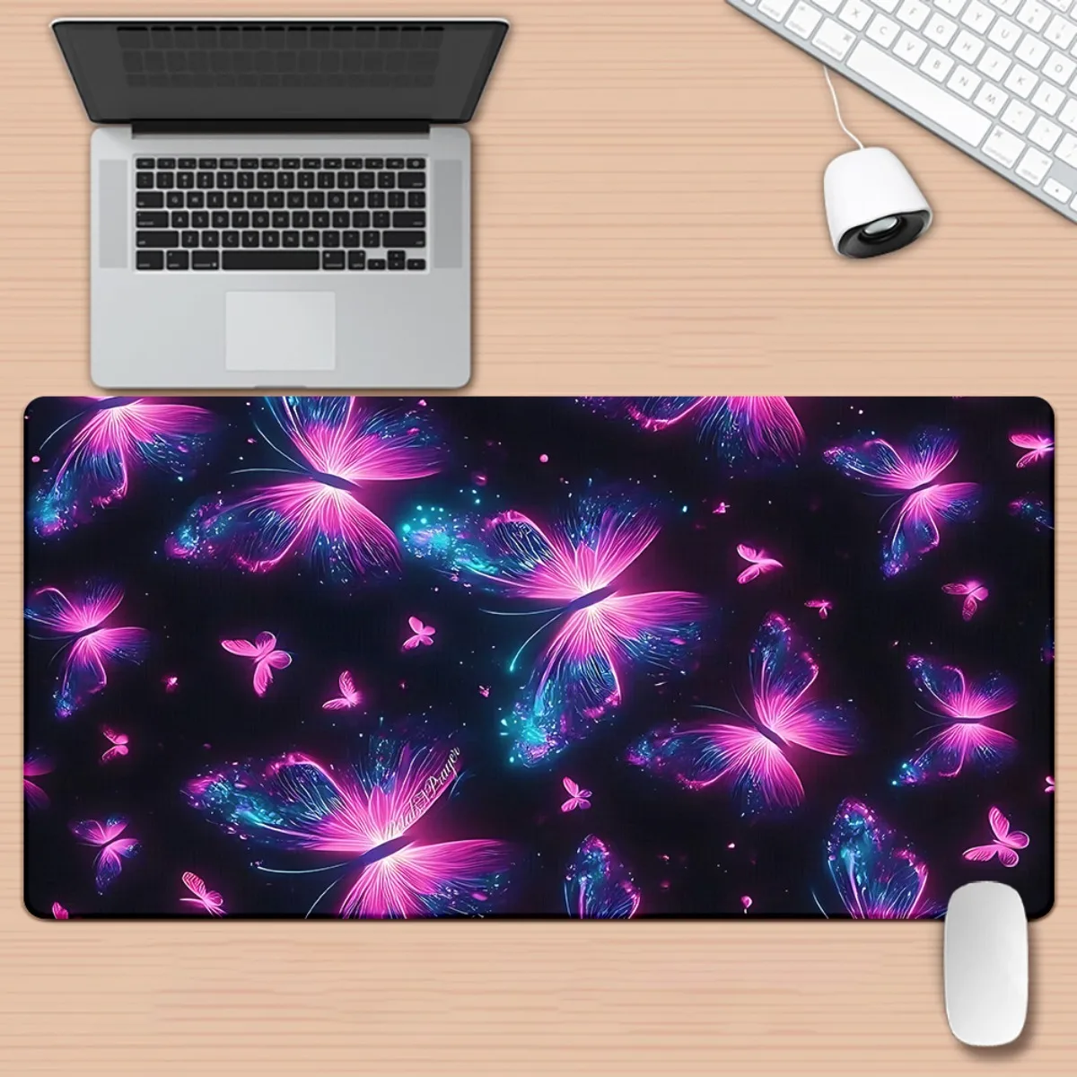 VIVIDART XXL Purple Iron Art Desk Pad Non Slip Rubber Base Multifunctional Gaming Office Decor Mouse Mat 1 Pack