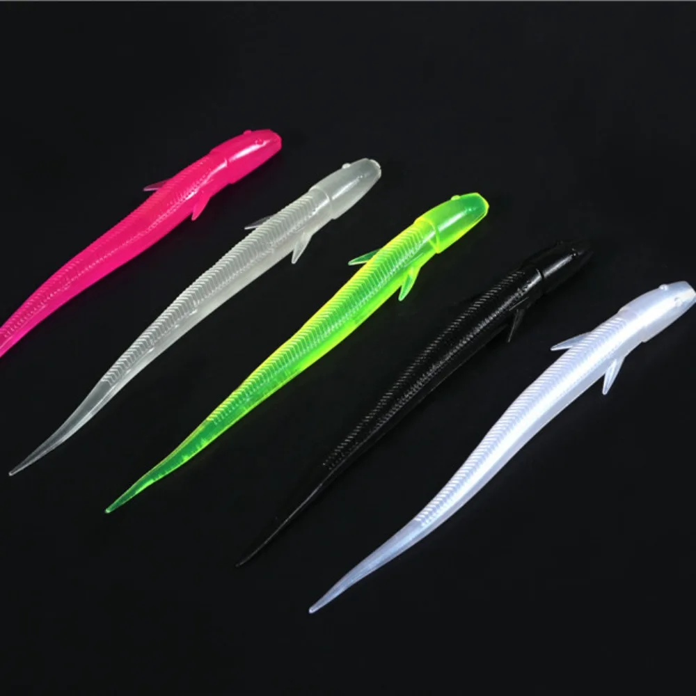 10 قطعة محاكاة لينة الذيل الصيد إغراء مريب رائحة إضافة الملح سيليكون لينة إغراء 10 سنتيمتر 3 جرام الطعم الاصطناعي الصيد السحر الصيد #6