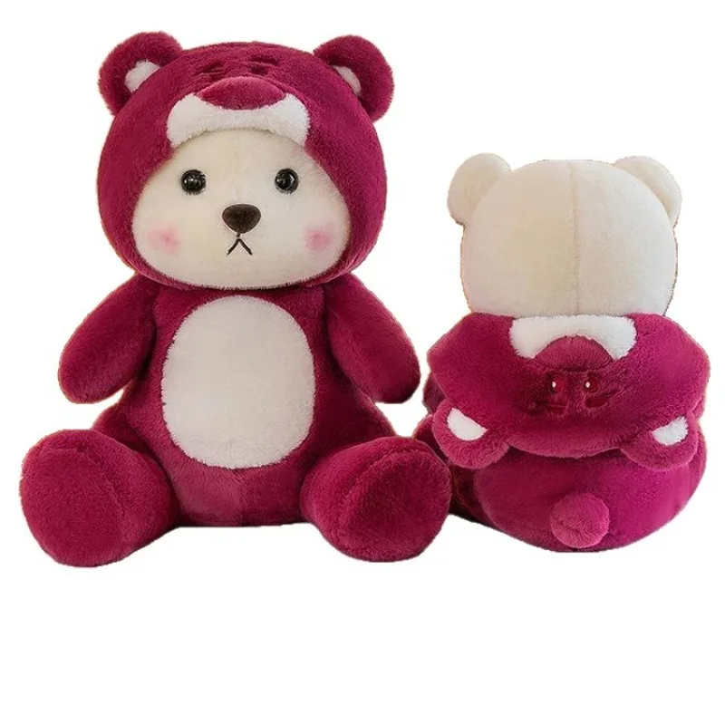 Transformeer in een beerpop-klauwmachine met capuchon en ruil voor knuffels, poppen, kindercadeaus en kussens