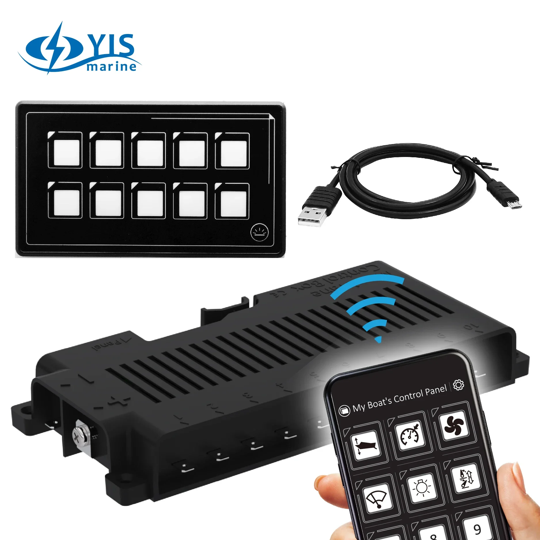 DC 12v slim membrane touch switch panel waterproof car off road light control rv boat marine caravan