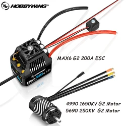 HOBBYWING EZRUN MAX6 G2 ESC Waterproof Brushless 3-8S Lipo 4990SD 1650KV /5690SD-1250KV G2 Motor Combo For 1/6 1/7 1/8 RC Car
