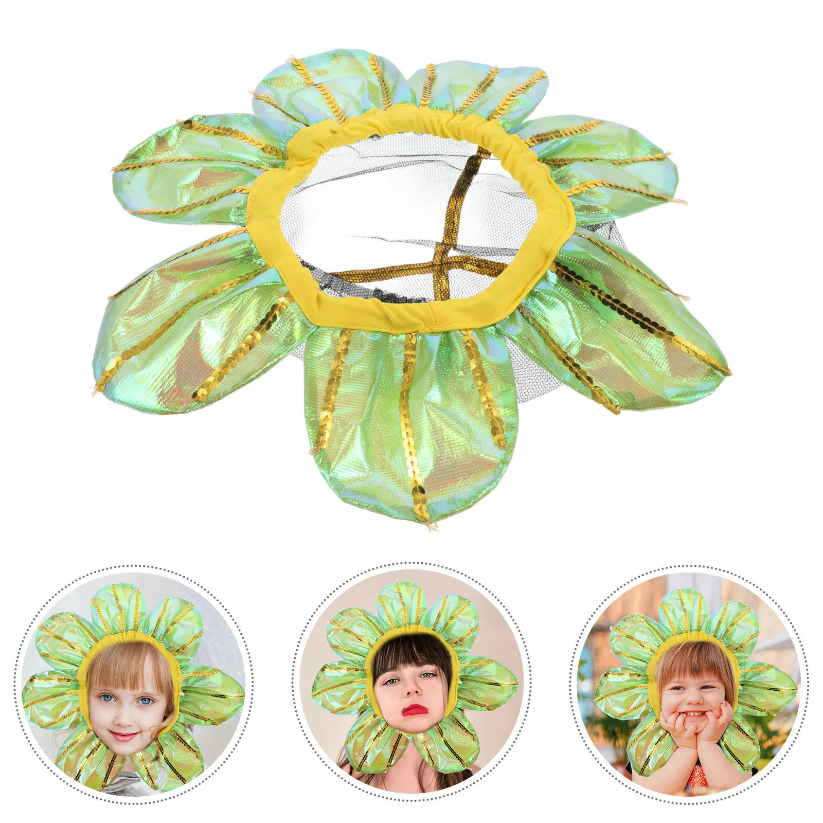 

Sunflower Headgear Lightweight Comfortable Performance Prop Kids Party Headgear School Sports Meet Children Party Prom Hat