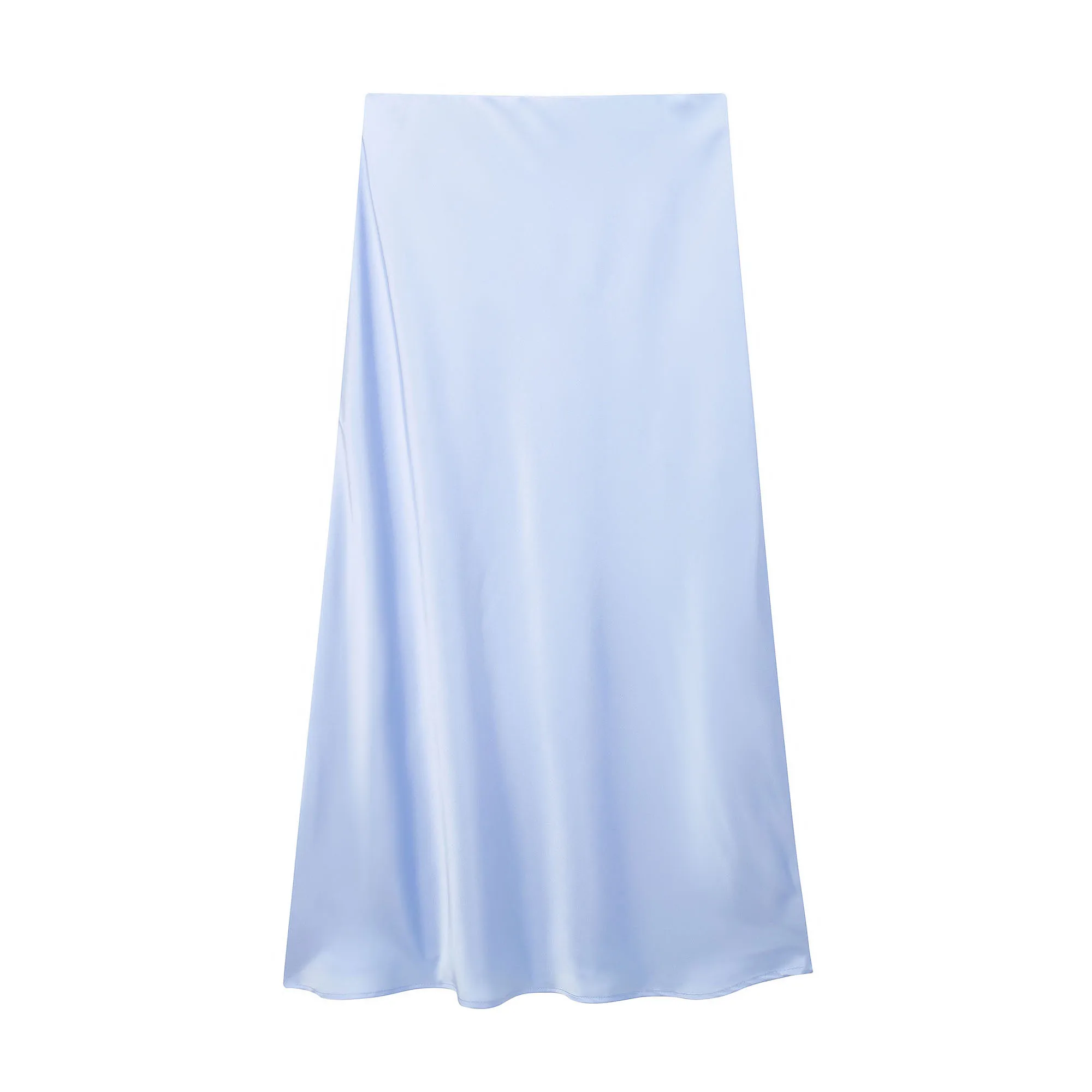 Willshela 2024 Zwart Satijnen Rok Vrouw Hoge Taille Elegante Lange Rokken Voor Vrouwen Mode Zomer Midi Rok Kantoor Vrouwen rokken
