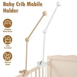 27inch Baby Crib Mobile Arm Wooden Crib Mobile Holder Adjustable Angle Cot Mobile Arm Non-Skid Crib Mobile Bed Bell Holder