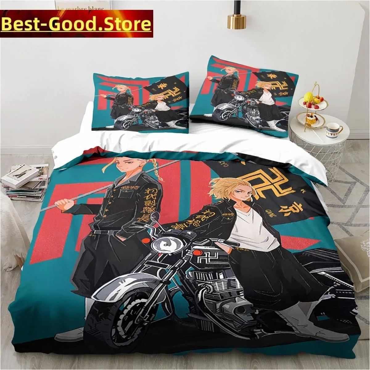 Anime Tokyo Revengers Ryuguuji Ken Sano Manjiro Duvet Cover Cartoon Bedding Sets Bed Set Quilt Comforter Covers Home Textiles