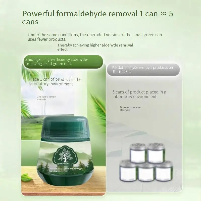 Formaldehyde removal Jelly small green pot New home deodorant odor remover Strong type air clean formaldehyde