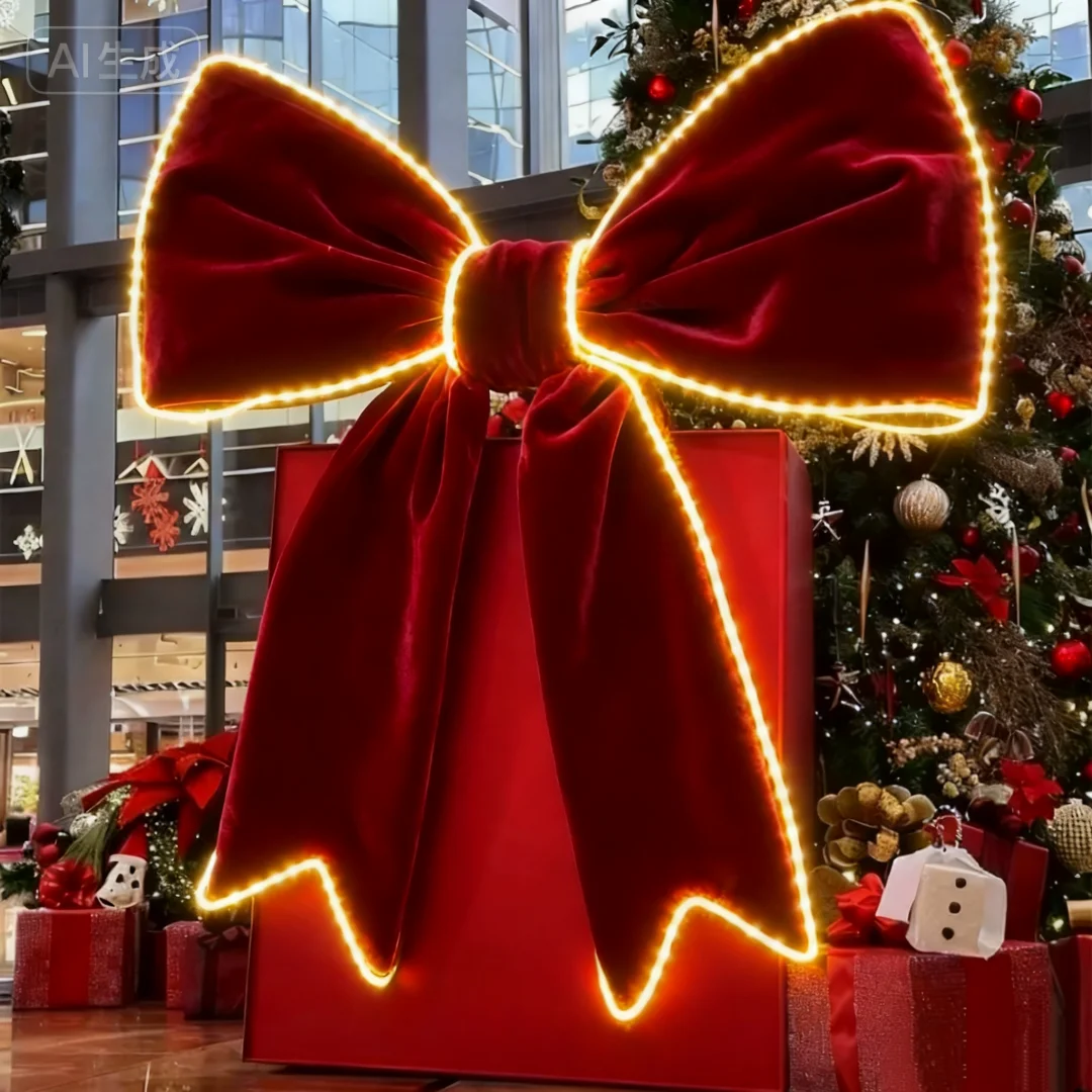 

Изысканный красный бархатный гигантский бант для декораций на Рождество, праздники, дни рождения и мероприятия