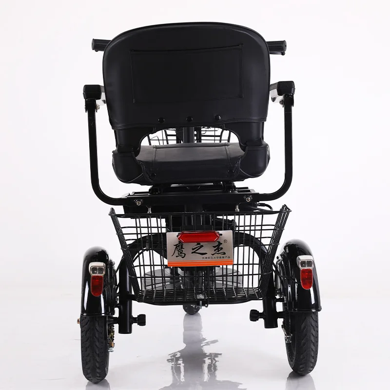 3 Wheel Motorcycle Electric Tricycle Elderly 300W 48V Electric Scooter For Disabled 12 Inch e Scooter With 2 Basket Armrest Seat