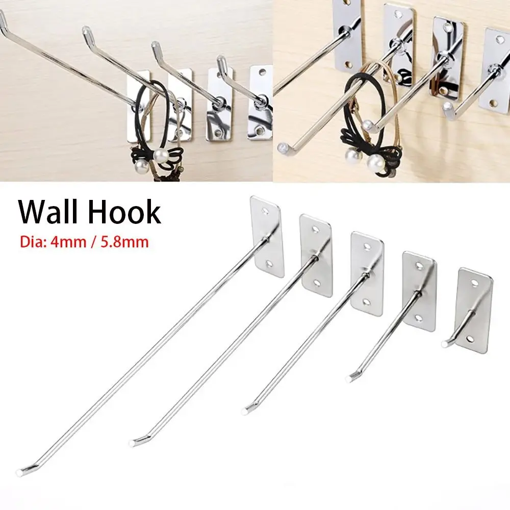 Steel Wall Mounted Hooks Pegboard Hammer Pliers Mobile Phone Accessories Single Line Hook Durable Hole Board Hook Hardware Tool