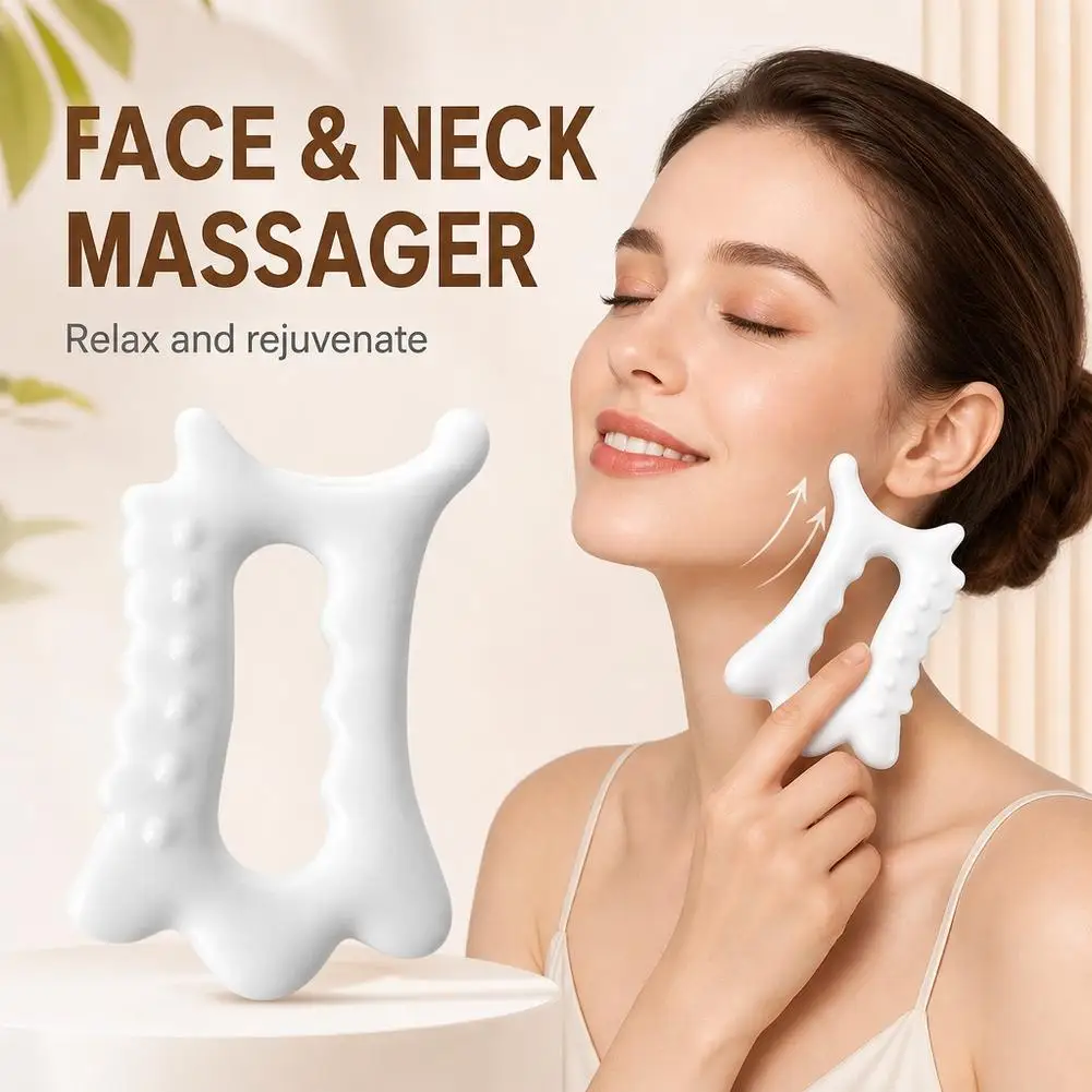 Facial Stretching Board Stick Lifting & Firming Beauty Device with Back Calf Opening Whole Body Relaxation Head Comb Massager