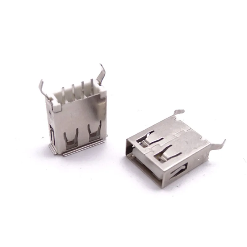 For USB 2.0  Vertical usb female seat, vertical 15.1 in-line usb female seat 180 degree curved foot roll/straight edge