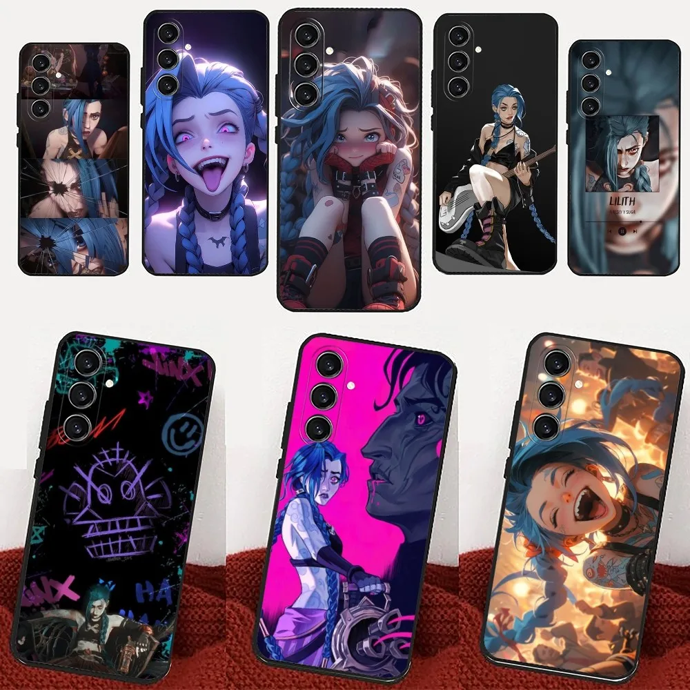 L-League of L-Legends LOL-S Jinx Phone Case For Samsung Galaxy A13,21s,22,31,32,52,53,71,80,91 Black Soft Cover