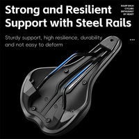 WEST BIKING Bicycle Saddle Hollow Breathable Net Lightweight Waterproof Bike Seat Anti-slip Shock Absorption Racing Bike Saddle