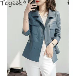 Tcyeek Real Leather Jacket Women Genuine Sheepskin Coat Spring Autumn Clothes New Style Women's Leather Jackets Jaqueta De Couro