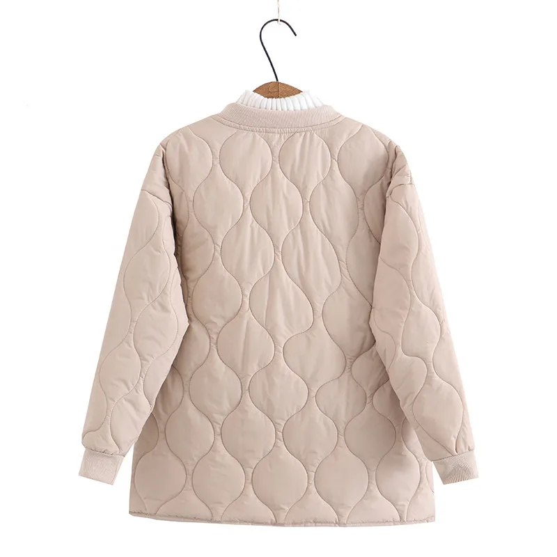 Oversize Women Lightweight Cotton Coat 2025 New Middle-Aged Women Loose Cotton Padded Jacket Women Quilted Jacket Thin Outerwear