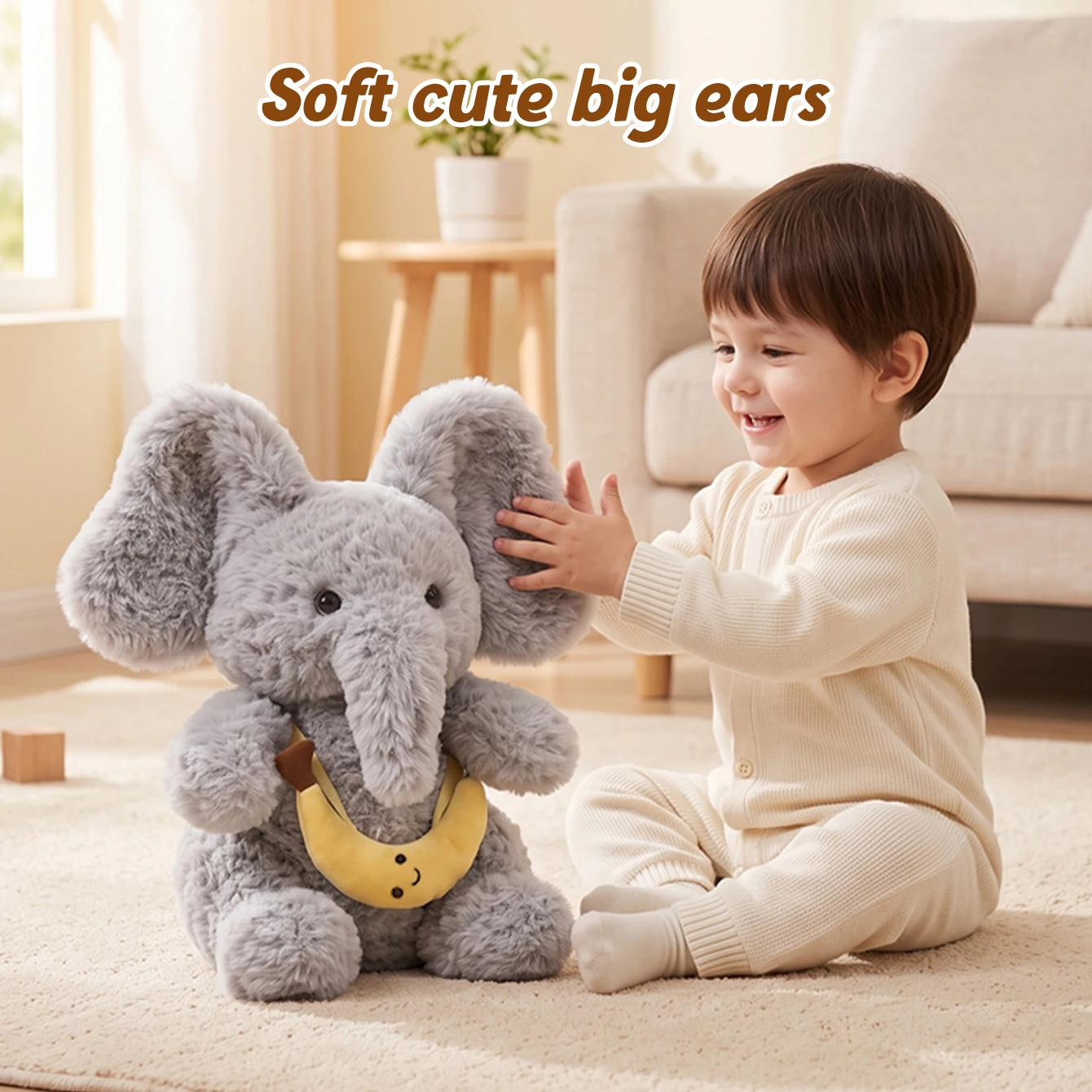 Children's Plush Musical Electric Elephant Toy As A Birthday Gift With Multiple Fun Modes Of Interaction.