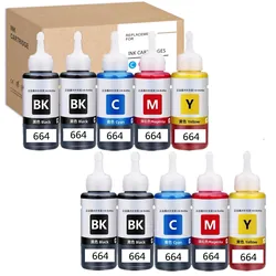 Compatible for Epson 664 Refill Ink Set L100 L110 L120 L130 L210 L220 L300 L312 L310 L350 L355 L362 L365 L565 ET-2550 ET-2650
