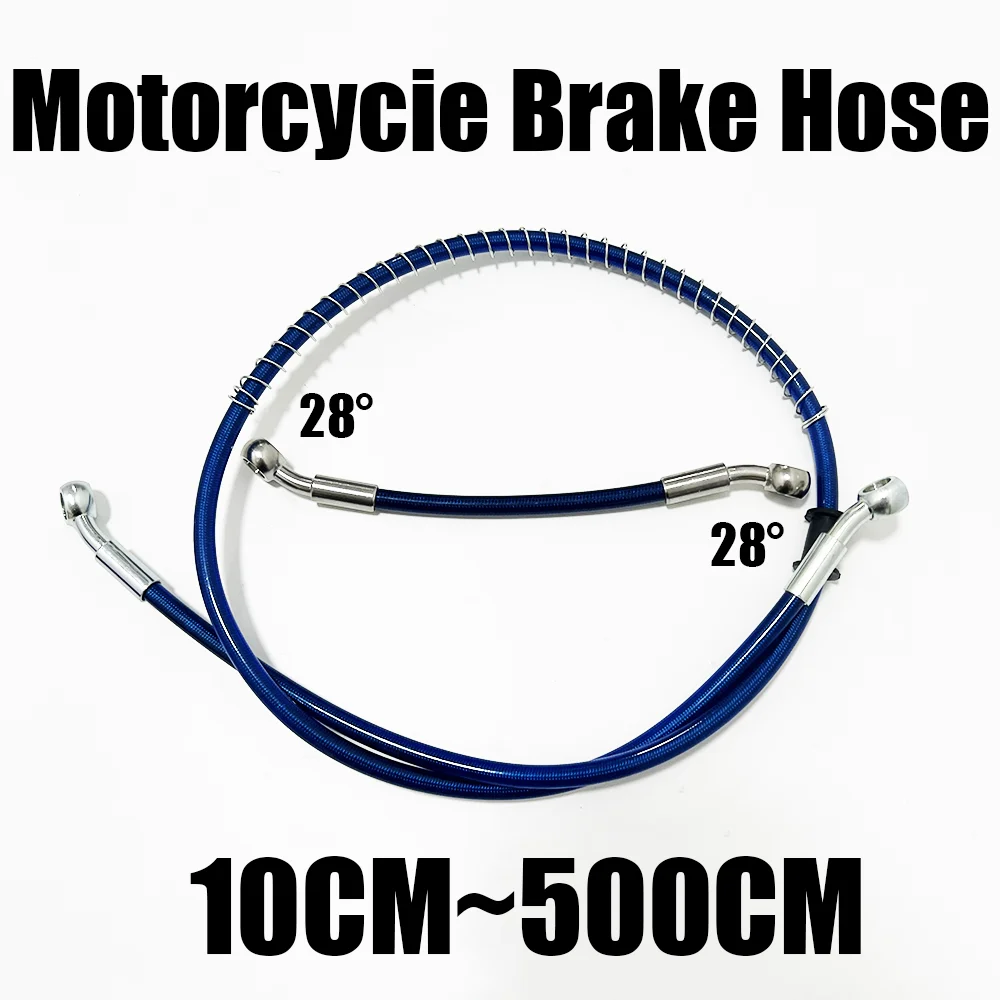 

10~500cm BlueMotorcycle Hydraulic Brake Hose Nylon Material Line Cable for Motorcycle Universal Racing Bike BrakeClutch Oil Pipe