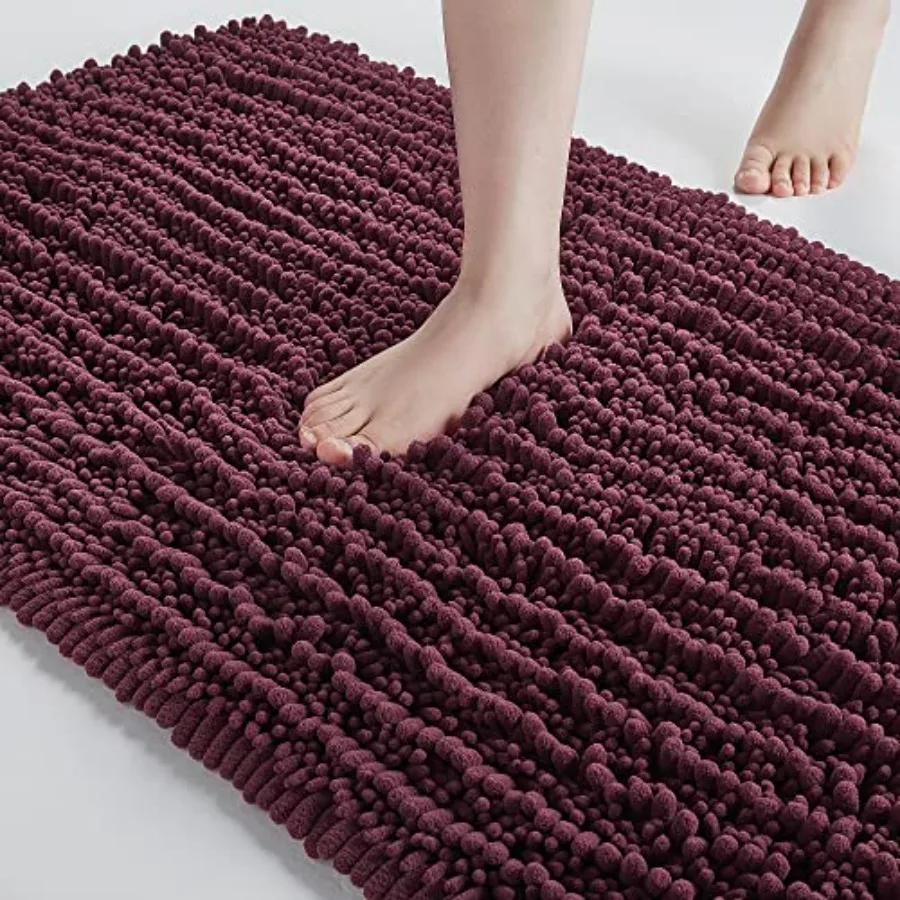 

Soft Plush Microfiber Bathroom Rugs, Absorbent Bath Rugs Non Skid Mache Wash Dry Bath Mats for Tub, Shower and Bath Room Floor