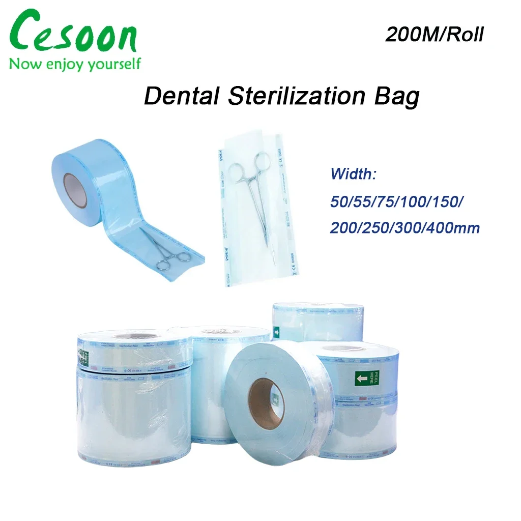 

200M/Roll Dental Sterilizing Bag Self-Sealing Pouches Bags Disposable Autoclave Ethylene Tattoo Accessory Sterilize Oral Supply