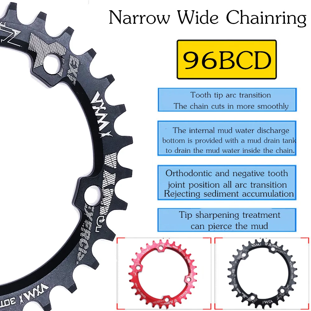 VXM-96bcd Chainring MTB Mountain Bike Bicycle Chain Ring 30T 32T 34T 36T 38T Crown Tooth Plate Parts For M7000 M8000 bike parts